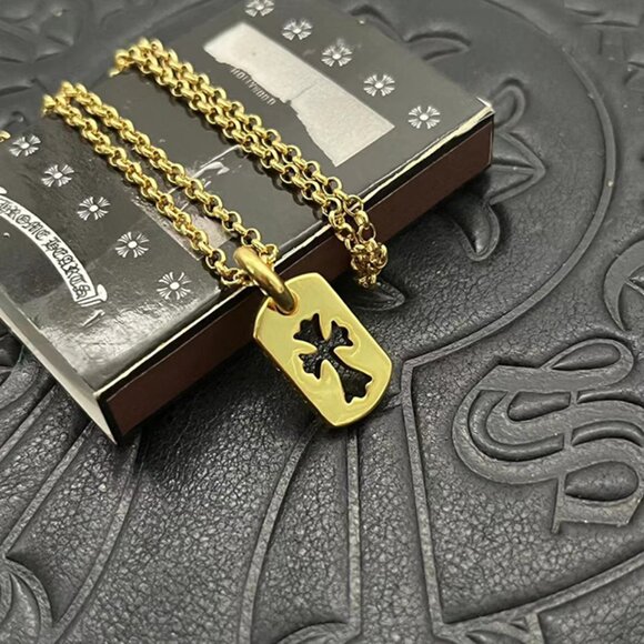 Chrome Hearts Hollow Diamond Cross Necklace - Picture 6 of 7